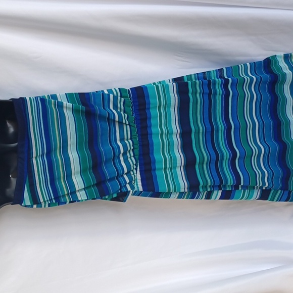 For Cynthia Size L Multicolor Striped Strapless Cover Up Maxi Dress - Picture 4 of 5